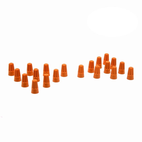 Pavodes 100 PCS Wire Connectors Cable Terminal Block Quick Screw Joints Spiral Pressure Line Caps Closed End Terminal (Orange)