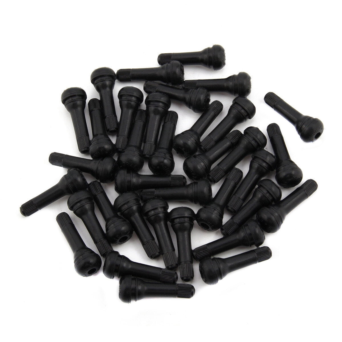 Pavodes 50pcs Black Car Trunk Tubeless Tyre Stem TR414 Rubber Tire (Zinc Alloy)