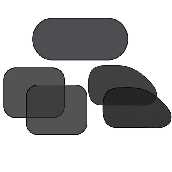 Pavodes 5PCS Foldable Mesh Car Rear Right Left Side Windscreen Cover Car Sunshade Window Suction Cup Sun Visors Sunshade Mesh Covers