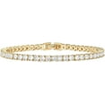 thumbnail image 1 of Pavoi Classic Tennis Cubic Zirconia Bracelet, 7.5 in, 14K Gold Plated, 1 of 5