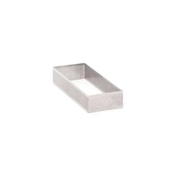Pavoni Microperforated Stainless Steel Rectangular Tart Ring 2.76" x 7.48'' x 1.38'' High
