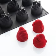Pavoni PX4389 Pavoflex Silicone Baking Mold Freezing Mould, Santa Claus, 12 Cavities