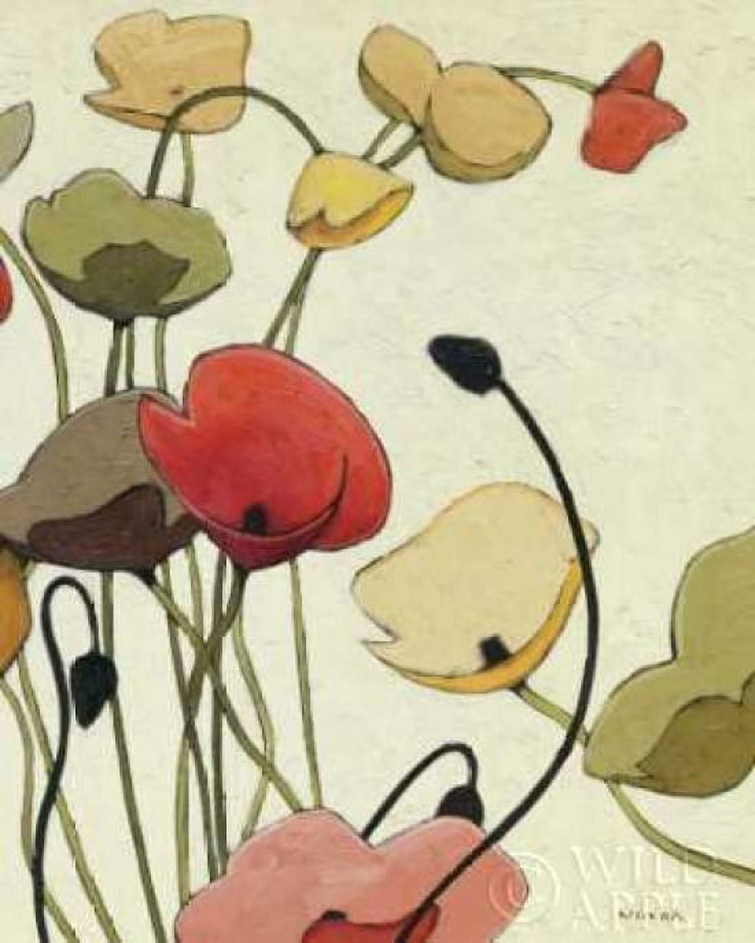 Pavots Ondule II Canvas Art - Shirley Novak (24 x 30)