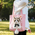thumbnail image 1 of Paw Bag Pet Carrier Bag, Canvas Head‑Out Pet Shoulder Tote, Cozy Breathable Cat Dog Carrier, Portable Handbag for Travel Camping Vet Appointment A, 1 of 4