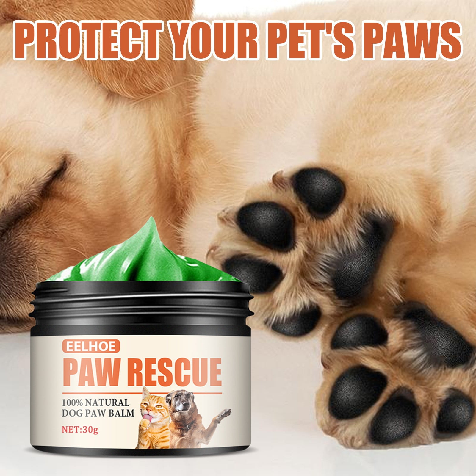 Paw Balm Dogs Naturally Relieves Dry Cracked Pet Balm Paste Protector for Dogs and Cats Treatment for Itchy Skin Dry Nose Paws Elbows
