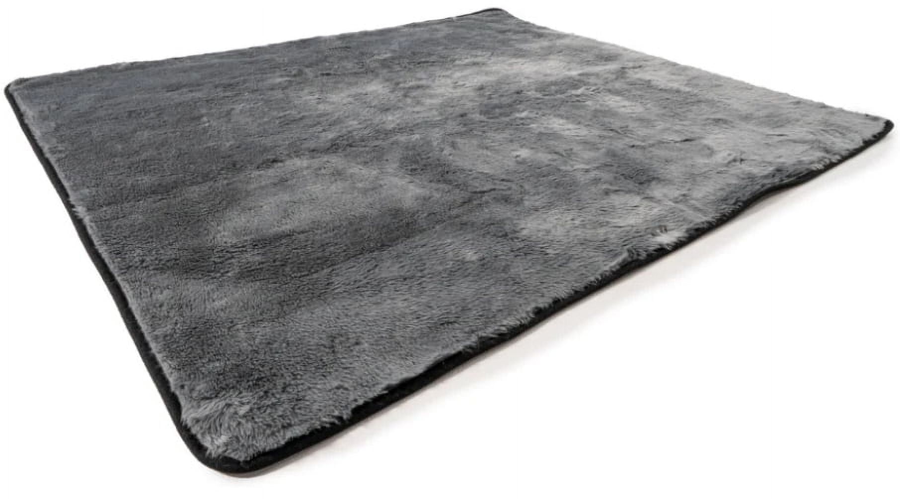 Charcoal Grey Faux Fur Waterproof Pet Blanket, 60" x 50"
