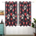 thumbnail image 1 of Paw Claws with Hearts Black Out Curtains Aesthetic for Bedroom Living Room Sliding Glass Doors Kitchen Windows 2 panels set, 1 of 1