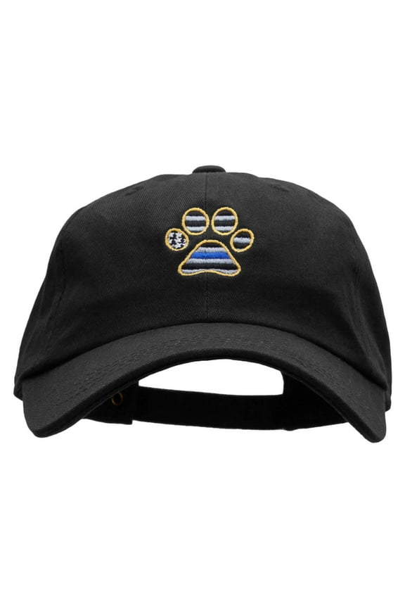 Paw Cop Embroidered Washed Cap - Black OSFM