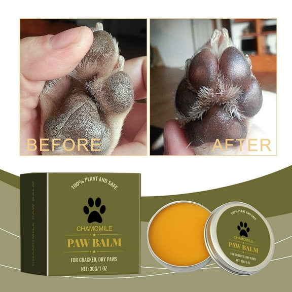Paw Cream for Dogs and Cats with Natural Ingredients to Moisturize and Repair Dry Cracked Pads and Protect from Heat and Cold