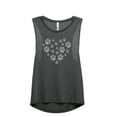 thumbnail image 1 of Paw Dog Heart Women's Fashion Sleeveless Muscle Workout Yoga Tank Top Charcoal Grey X-Large, 1 of 3