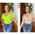 thumbnail image 1 of Paw Drazzel Boutique Women's Casualwear, Cold Shoulder, Short Sleeve Twist Blouse, 1 of 10