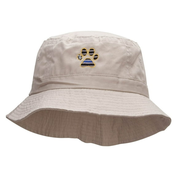 Paw Enforcement Embroidered Bucket Hat - Natural OSFM