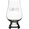 thumbnail image 1 of Paw Glossy Love Puppy Love Paw Prints Etched 6.5oz Whisky Glass, 1 of 1