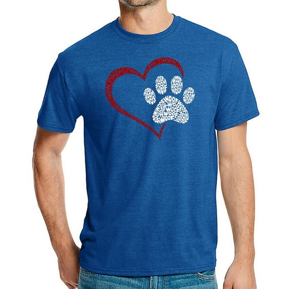 Paw Heart - Men's Premium Blend Word Art T-Shirt
