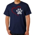 thumbnail image 1 of Paw Heart - Men's Word Art T-Shirt, 1 of 2