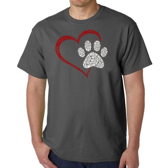 Paw Heart - Men's Word Art T-Shirt