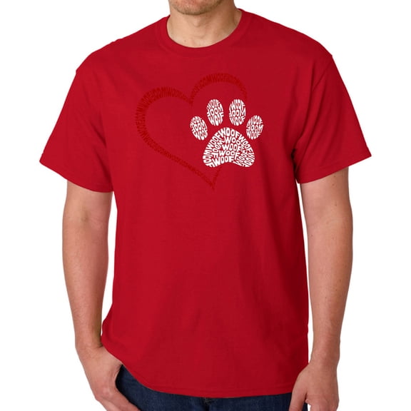 Paw Heart - Men's Word Art T-Shirt
