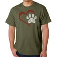 thumbnail image 1 of Paw Heart - Men's Word Art T-Shirt, 1 of 2