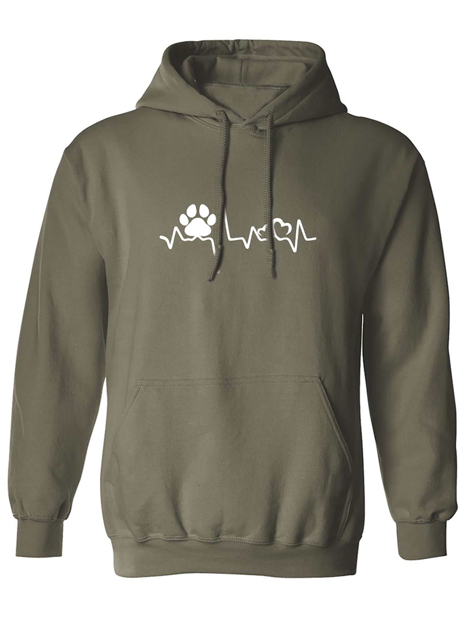 Paw Heartbeat Adult Hooded Sweatshirt
