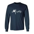 thumbnail image 1 of Paw Heartbeat Adult Long Sleeve T-shirt, 1 of 3