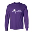 thumbnail image 1 of Paw Heartbeat Adult Long Sleeve T-shirt, 1 of 3