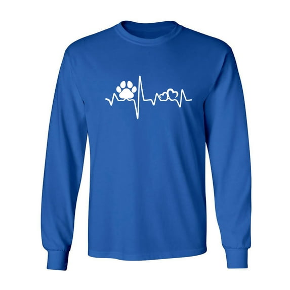 Paw Heartbeat Adult Long Sleeve T-shirt
