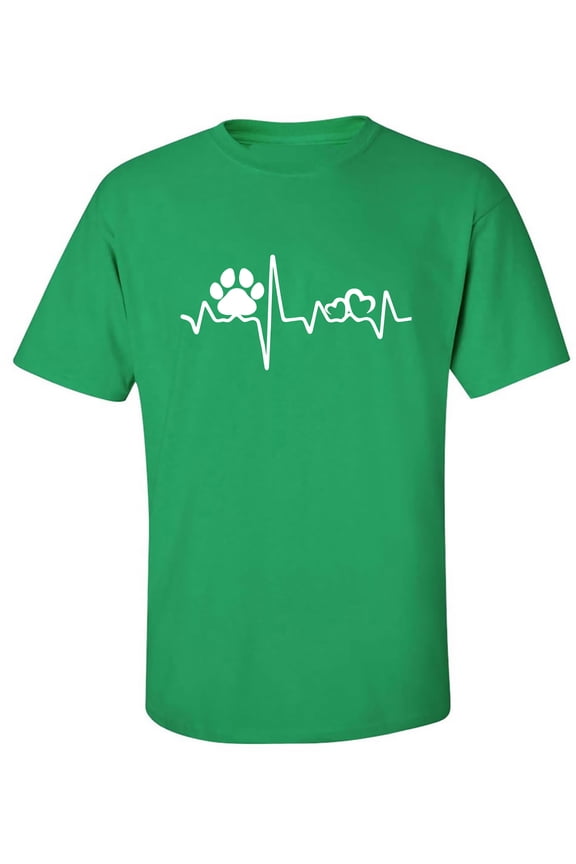 Paw Heartbeat Adult Short Sleeve T-shirt