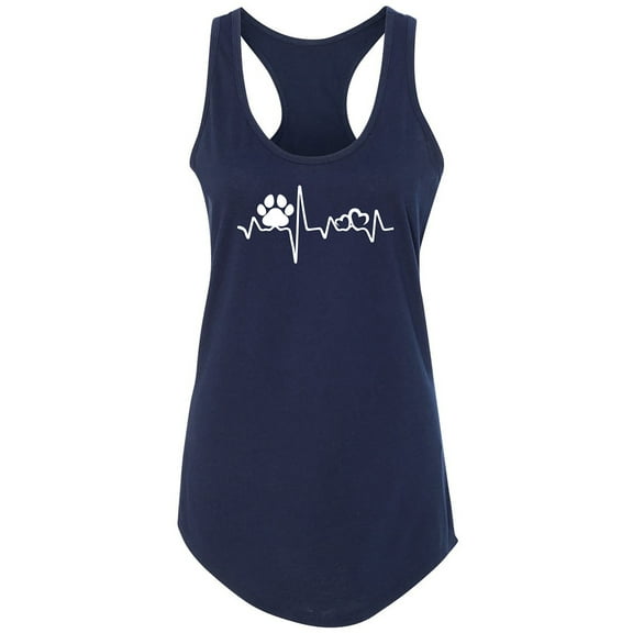 Paw Heartbeat Racerback Tank