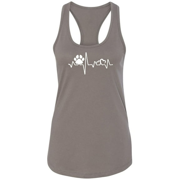 Paw Heartbeat Racerback Tank