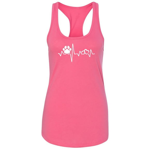 Paw Heartbeat Racerback Tank
