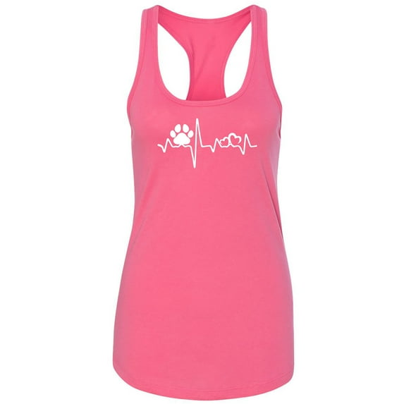 Paw Heartbeat Racerback Tank