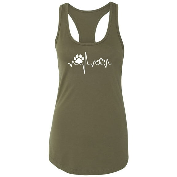 Paw Heartbeat Racerback Tank