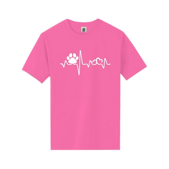 Paw Heartbeat Short Sleeve Neon T-Shirt