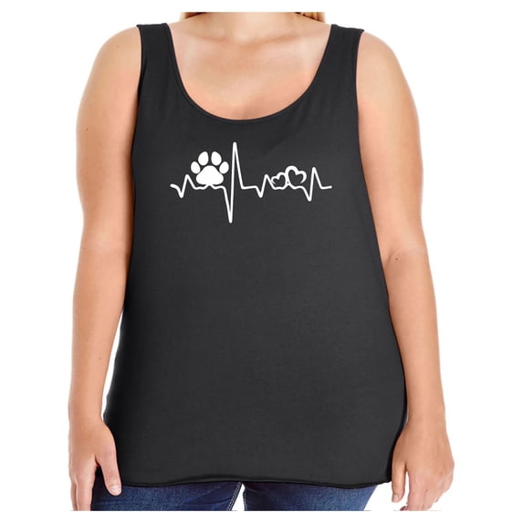 Paw Heartbeat Womens Tank Top