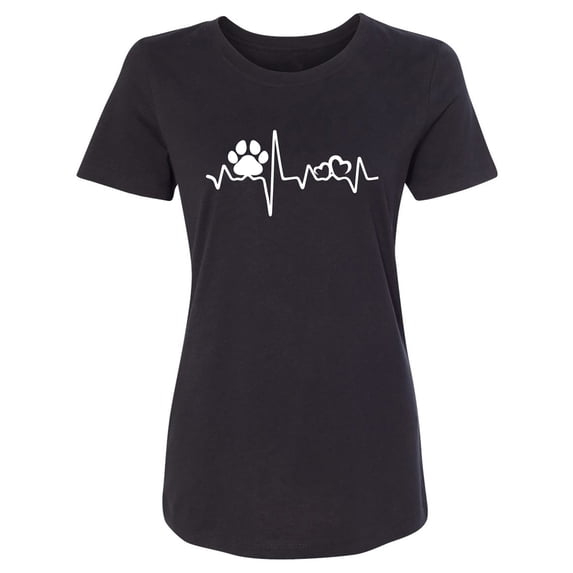 Paw Heartbeat Womens crewneck tee