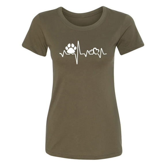 Paw Heartbeat Womens crewneck tee