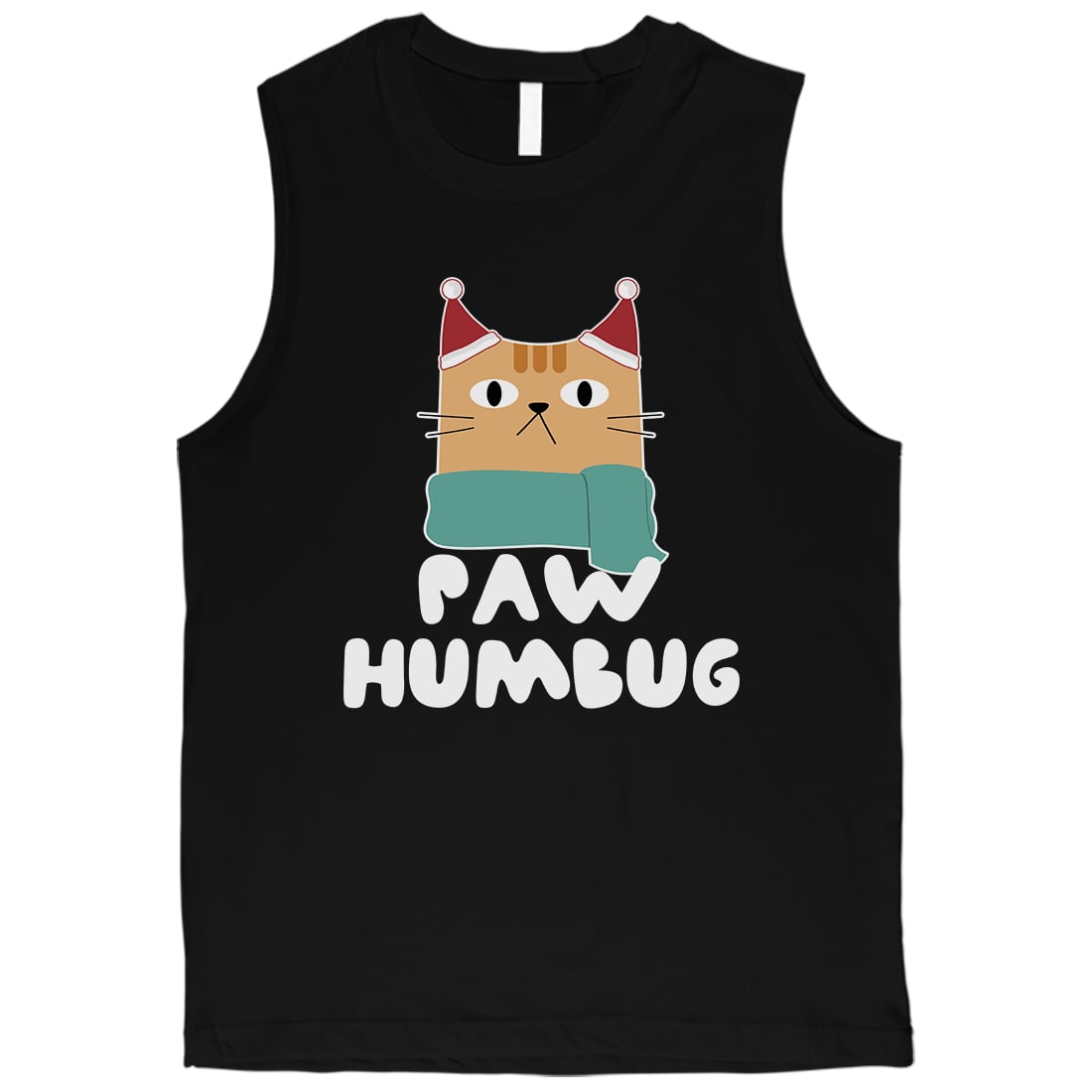 Paw Humbug Funny Christmas BLACK Mens Muscle Top Gift Idea - Walmart.com