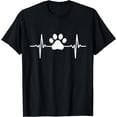 thumbnail image 1 of Paw In Heartbeat Cute I Love Dogs Pulse Cat Owner EKG Pets T-Shirt, 1 of 4