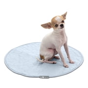2ct Paw Inspired 17 Inch Round Washable Dog Pee Pads, Anti-Slip Reusable Pads for Small Dog or Cat Beds and Calming Donut Beds