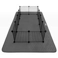 thumbnail image 1 of Paw Inspired 80x50” Waterproof Dog Playpen Mat, Pet Kennel Play Pen Pad for Puppy, Rabbit, Guinea Pig, Small Animals | Super Absorbent Fleece Cage Liner with Non-Slip Bottom (Dark Gray) (Dark Gray), 1 of 7