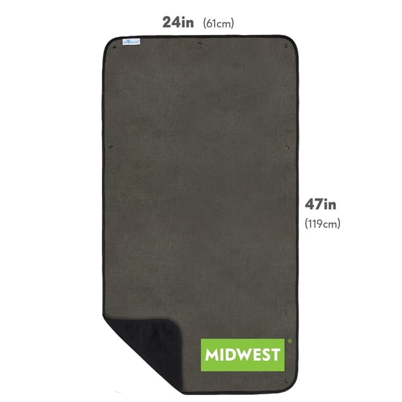 1ct Paw Inspired Guinea Pig Fleece Cage Liner with Snap Buttons for Midwest Habitat 47x24 in, Washable Absorbent Leakproof Bedding with Odor Control