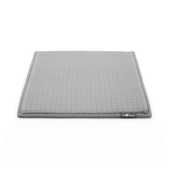 Paw Inspired Cooling Orthopedic Crate Pad for Dogs, Washable Memory Foam Dog Cooling Mat (23x17 Inch XS/Small Size for 24 Inch Kennel, Gray)