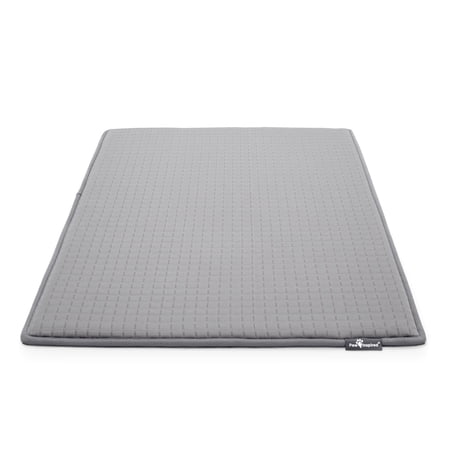 Paw Inspired Cooling Orthopedic Crate Pad for Dogs, Washable Memory Foam Dog Cooling Mat (35x22 Inch Medium/Large Size for 36 Inch Kennel, Gray)