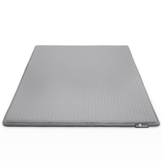 Paw Inspired Cooling Orthopedic Crate Pad for Dogs, Washable Memory Foam Dog Cooling Mat(41x28 Inch Large Size for 42 Inch Kennel, Gray)