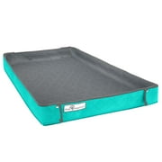 Paw Inspired Critter Box Guinea Pig Cage Liner, Washable Reversible Fleece Bedding with Raised Walls, Leakproof Waterproof Bottom (Midwest, Gray/Green)