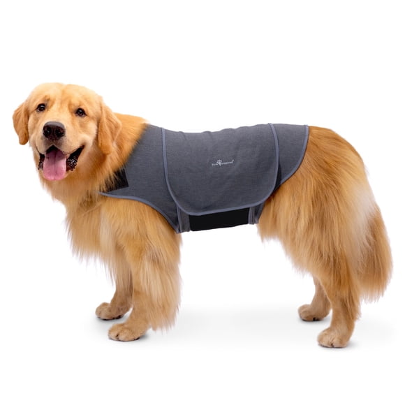 Paw Inspired Dog Anxiety Vest, Calming Weighted Thunder Jacket for Dogs, Soothing Compression Vest for Thunderstorms, Fireworks, Travel, Separation Anxiety (Gray, X-Large Size)