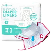 30ct Paw Inspired Dog Diaper Liner Booster Pads, Adds Absorbency with Leakproof Backing to Keep Dog Diapers and Male Wraps Dry