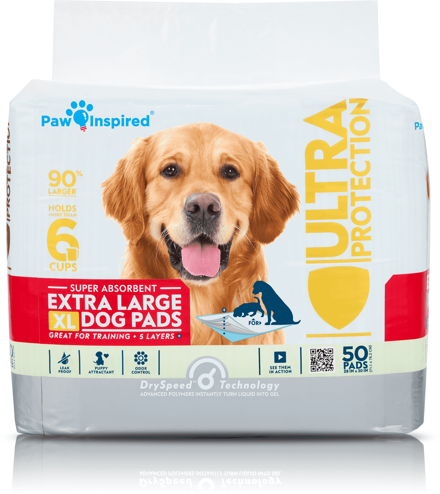Leak-Proof Pet Training Dog Pee Pads, 17.71x23.62 Large Quick