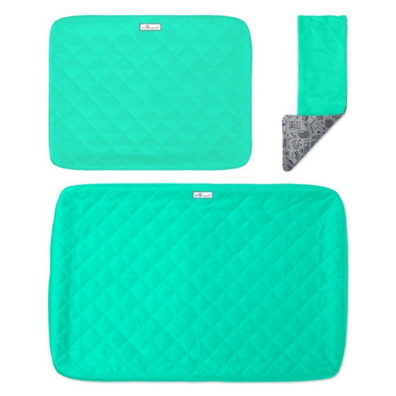 Paw Inspired® Fitted Fleece Cage Liner Set for Ferret Nation, Critter Nation Single Unit (Bottom Pan Liner, Ramp Cover, Shelf Liner) for Ferrets, Rats, Chinchillas, Hedgehogs, Small Animals (Green)