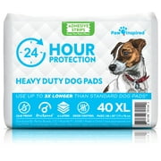 Paw Inspired Heavy Duty Duty 24hr Protection Dog Pads Dog Pee Pads XXL Extra Large with Adhesive Tabs | Extra Thick, Super Absorbent Pee Pads for Puppy Potty Training, Incontinence (X-Large, 40 Count)